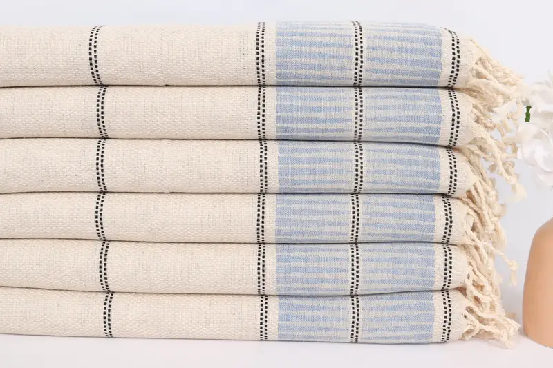 House Warming Gift, Kitchen Towel, Monogrammed Hand Towel, 40x20 Linen Striped Towel, Halloween Bachelorette Party Favors, Turkish Towel Hand Towel - 3