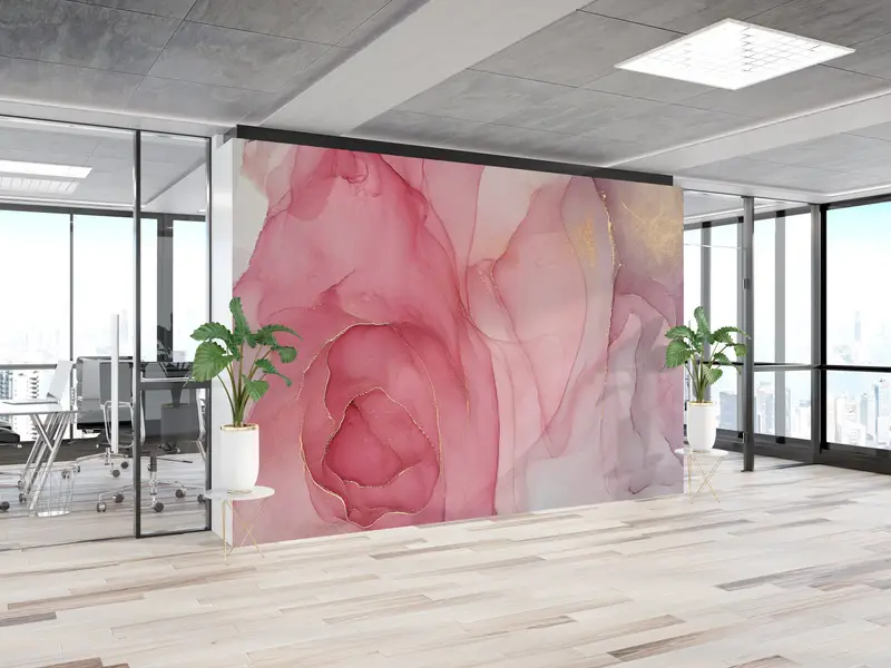 Contemporary Mural, Wall Paper Peel and Stick, 3d Wall Paper, Modern Wall Paper, Pink Marble, Luxury Marble Wall Art, - 7