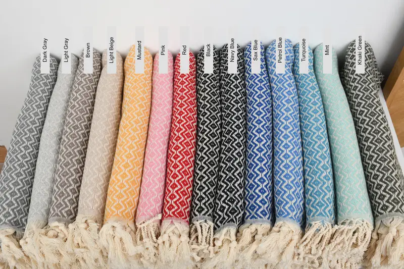 70x40 Cotton Diamond Towel, Bachelorette Favor, Personalized Bridesmaid Gift, Personalized Turkish Towel, Bachelor Bachelorette Party Favors - 1