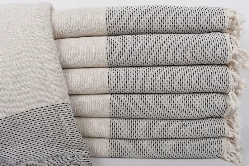 Personalized Black Polka Dot Couch Blanket, 95x95 Inches