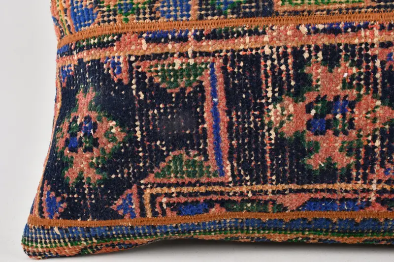 Couch Cushion Case, 16x36 Blue Pillow Cover, Cushion Cover, Turkish Kilim Pillow, Home Decor Pillow, Meditation Pillow Cover, Kilim Pillow - 2