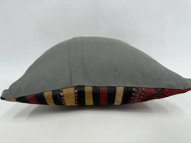 Designer Throw Cushion Cover, Accent Pillow, Boho Pillow Sham Cover, Throw Kilim Pillow, Cushion, Vintage Kilim Pillow, 18x18 Red Cushion Cover - 7