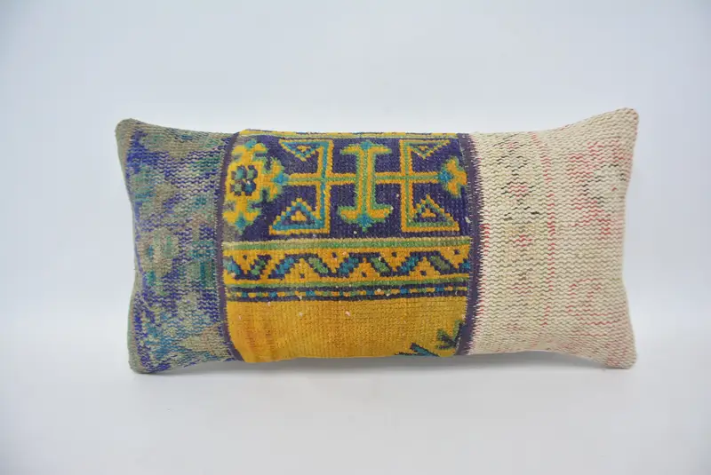 Garden Cushion, Car Pillow Cover, 12x24 Orange Cushion Cover, Interior Designer Pillow, Handmade Kilim Cushion, Cushion, Kilim Pillow - 1