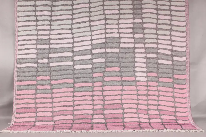 Handmade Fuchsia Cotton Towel Personalized Bachelorette Gift, 40x69 Inches