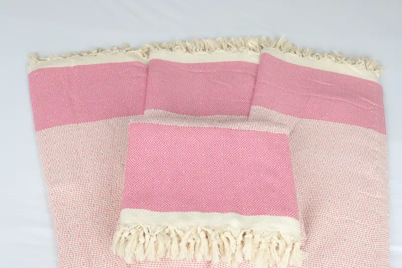 Turkish Beach Blanket, Monogram Blanket, 104x80 Cotton Diamond Towel, Throw Blanket, Oversized Beach Towel, Grandma Gift, Bachelorette Gifts - 5