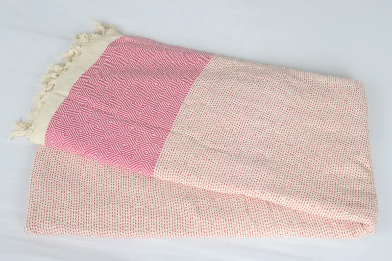 Turkish Beach Blanket, Monogram Blanket, 104x80 Cotton Diamond Towel, Throw Blanket, Oversized Beach Towel, Grandma Gift, Bachelorette Gifts - 6