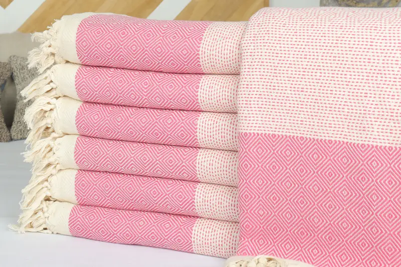 Turkish Beach Blanket, Monogram Blanket, 104x80 Cotton Diamond Towel, Throw Blanket, Oversized Beach Towel, Grandma Gift, Bachelorette Gifts - 2