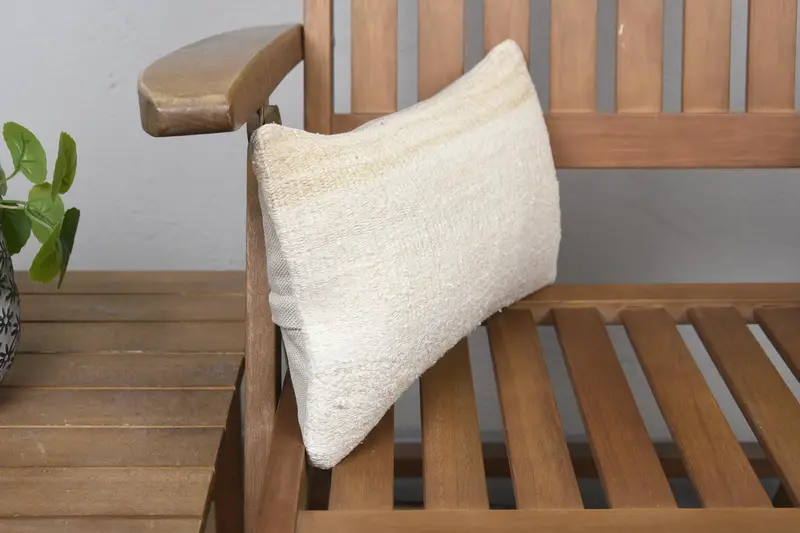 8x16 Beige Cushion Cover, Pillow for Sofa, Ethnical Kilim Rug Pillow, Gift Pillow, Knitted Pillow Case, Pillow Sham, Decorative Bolster Pillow Case - 2