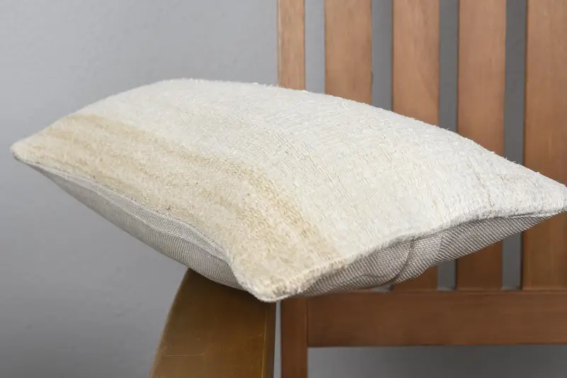 8x16 Beige Cushion Cover, Pillow for Sofa, Ethnical Kilim Rug Pillow, Gift Pillow, Knitted Pillow Case, Pillow Sham, Decorative Bolster Pillow Case - 6