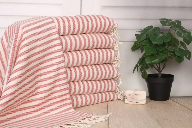 Turkish Tea Towel, 40x24 Cotton Striped Towel, Best Friend Christmas Gift, Turkish Towel Hand Towel, Monogram Kitchen Towel, Monogram Towels - 1