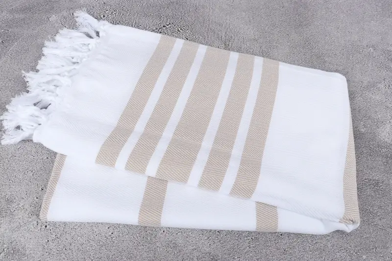 Home Gift, Bridal Shower Gift, Absorbent towel, Absorbent Turkish peshtemal towel for beach use, 70x40 Cotton Herringbone Towel, Turkish bath towel - 6