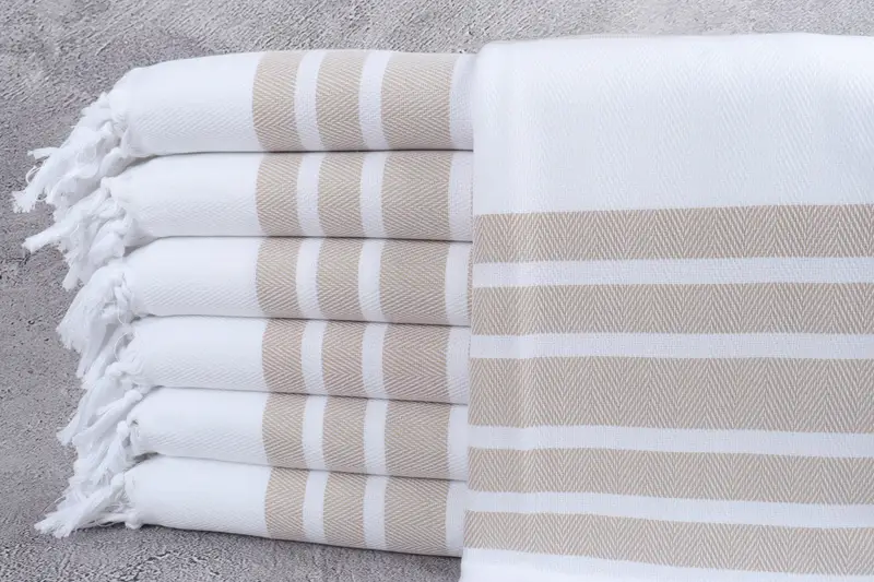Home Gift, Bridal Shower Gift, Absorbent towel, Absorbent Turkish peshtemal towel for beach use, 70x40 Cotton Herringbone Towel, Turkish bath towel - 1