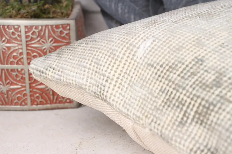 Throw Kilim Pillow, Retro Pillow Sham, 12x12 Beige Cushion Cover, Boho Pillow Sham Cover, Cushion, Interior Designer Pillow, Colorful Pillow Sham - 7