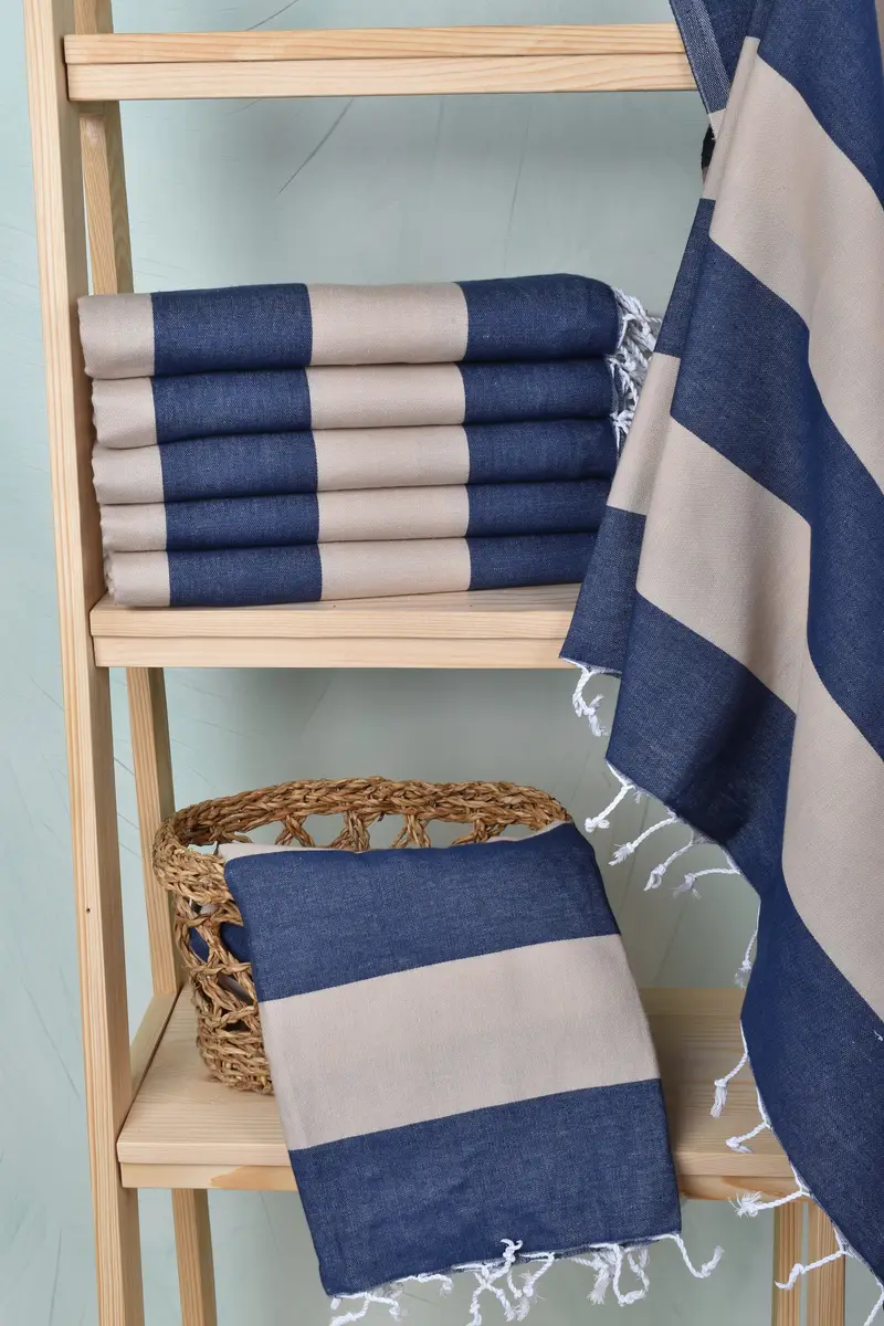 Holiday Towel, Bachelor Gifts, 70x40 Cotton Striped Towel, Handwoven Turkish Towel, Gift Boxes Towel, Personalized Wedding Gift, Home Decor Gifts - 3