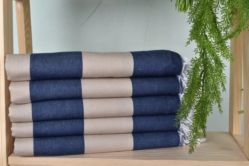 Holiday Towel, Bachelor Gifts, 70x40 Cotton Striped Towel, Handwoven Turkish Towel, Gift Boxes Towel, Personalized Wedding Gift, Home Decor Gifts - 2