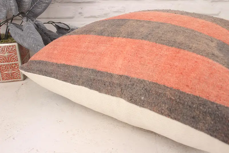 Kilim Pillow Cover, 18x18 Red Cushion Case, Car Cushion, Armchair Cushion Cover, Kilim Cushion Sham, Toss Pillow Cover, Turkish Pillow, Pillow Sham - 6