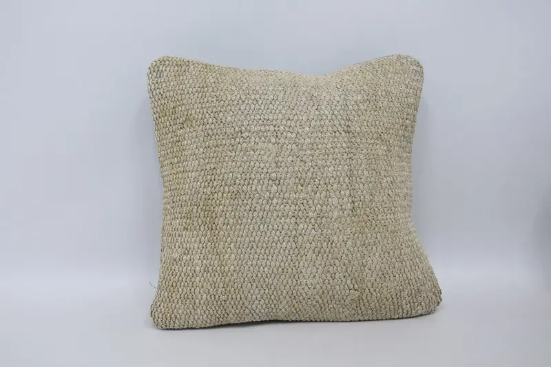 ヴィンテージ スクエア ユーロ シャム ウール ギフト 40x40 cm クリーム 枕カバー - 1