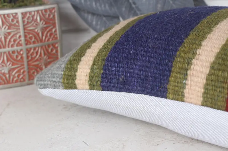 8x16 Red Cushion, Bolster Throw Pillow Sham, Neutral Cushion, Turkish Pillow, Handwoven Cushion Case, Pillow for Sofa, Gift Pillow, Pillow Sham - 7