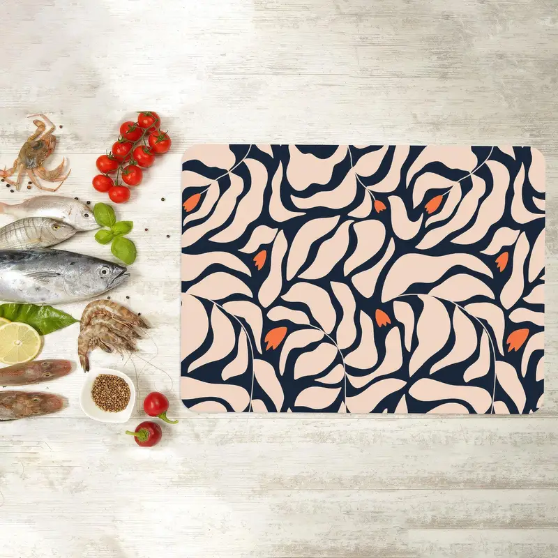 Patterned Glass Cutting Board: Modern Kitchen Essential
