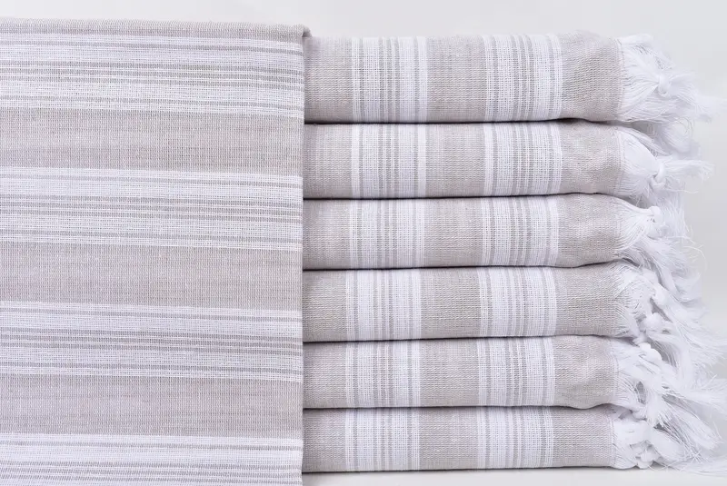 Organic Towel, Personalized Gift, Memorial Gift, Bridal Shower Gift, Pool Towels, Bachelorette Party Decorations, 70x40 Cotton Striped Towel - 1