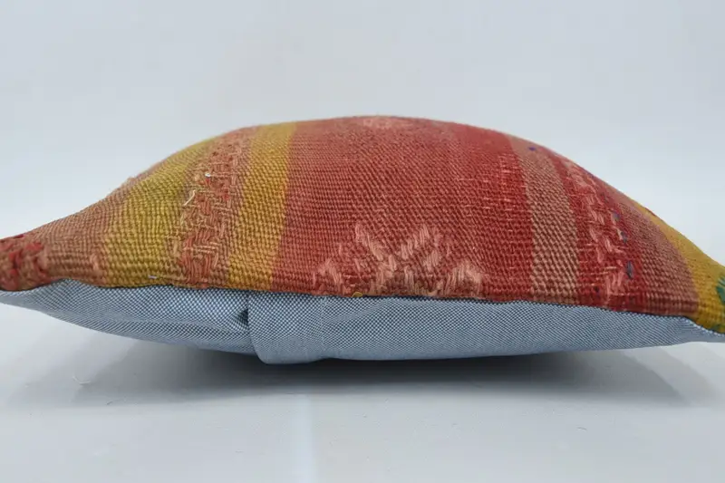 12x12 Red Pillow, Sofa Bolster Pillow, Pillow, Boho Pillow, Gift Pillow, Vintage Throw Cushion Cover, Aesthetic Pillow, Turkish Kilim Pillow - 5