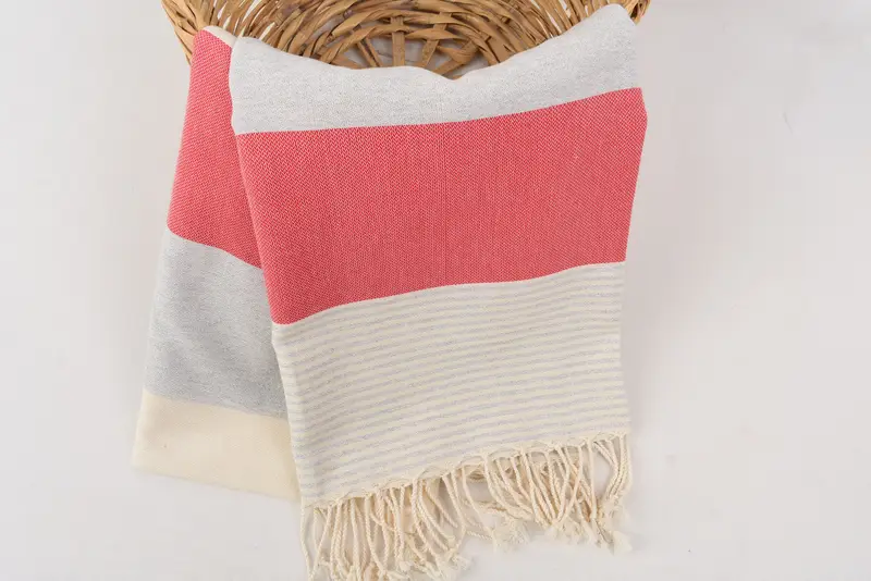 Großes türkisches Handtuch, 68x40 Baumwollstreifenhandtuch, türkisches Badetuch, Custom Tuch, willkommenes Hochzeitsgeschenk, schnell trockenes Reise-Peshtemal-Handtuch - 4