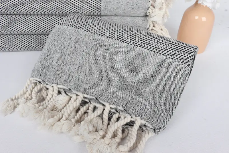 Monogram Beach Towel, Personalized Bridesmaid Gift, Personalized Gift For Him, Turkish Bath Towel USA, Fouta towel, 70x40 Cotton Geometric Towel - 4