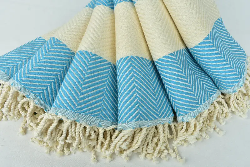 Peshtemal Towel, Spa Gift Towel, Monogrammed Beach Towel, 70x40 Cotton Zig zag Towel, Bachelorette Party Gifts, Beach Size Towel, Bridesmaid Favors - 4