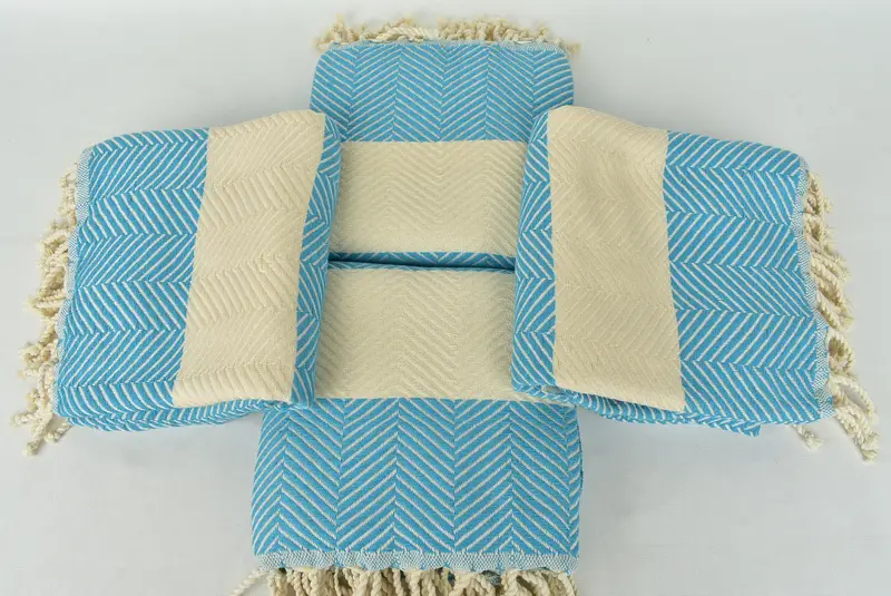 Peshtemal Towel, Spa Gift Towel, Monogrammed Beach Towel, 70x40 Cotton Zig zag Towel, Bachelorette Party Gifts, Beach Size Towel, Bridesmaid Favors - 6