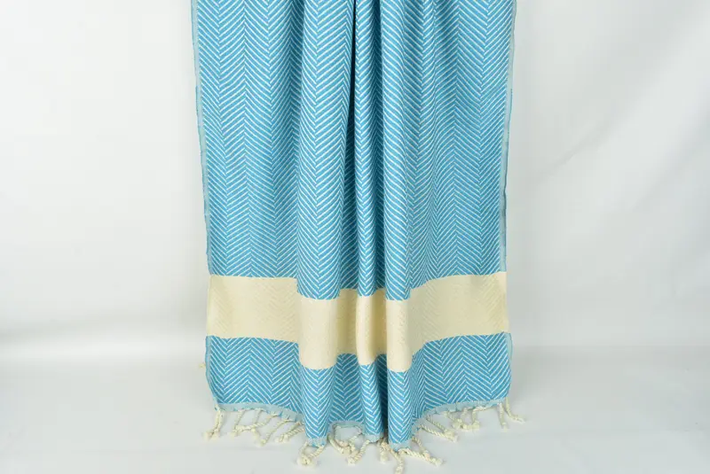 Peshtemal Towel, Spa Gift Towel, Monogrammed Beach Towel, 70x40 Cotton Zig zag Towel, Bachelorette Party Gifts, Beach Size Towel, Bridesmaid Favors - 8