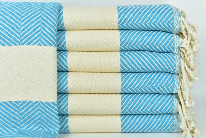 Peshtemal Towel, Spa Gift Towel, Monogrammed Beach Towel, 70x40 Cotton Zig zag Towel, Bachelorette Party Gifts, Beach Size Towel, Bridesmaid Favors - 1