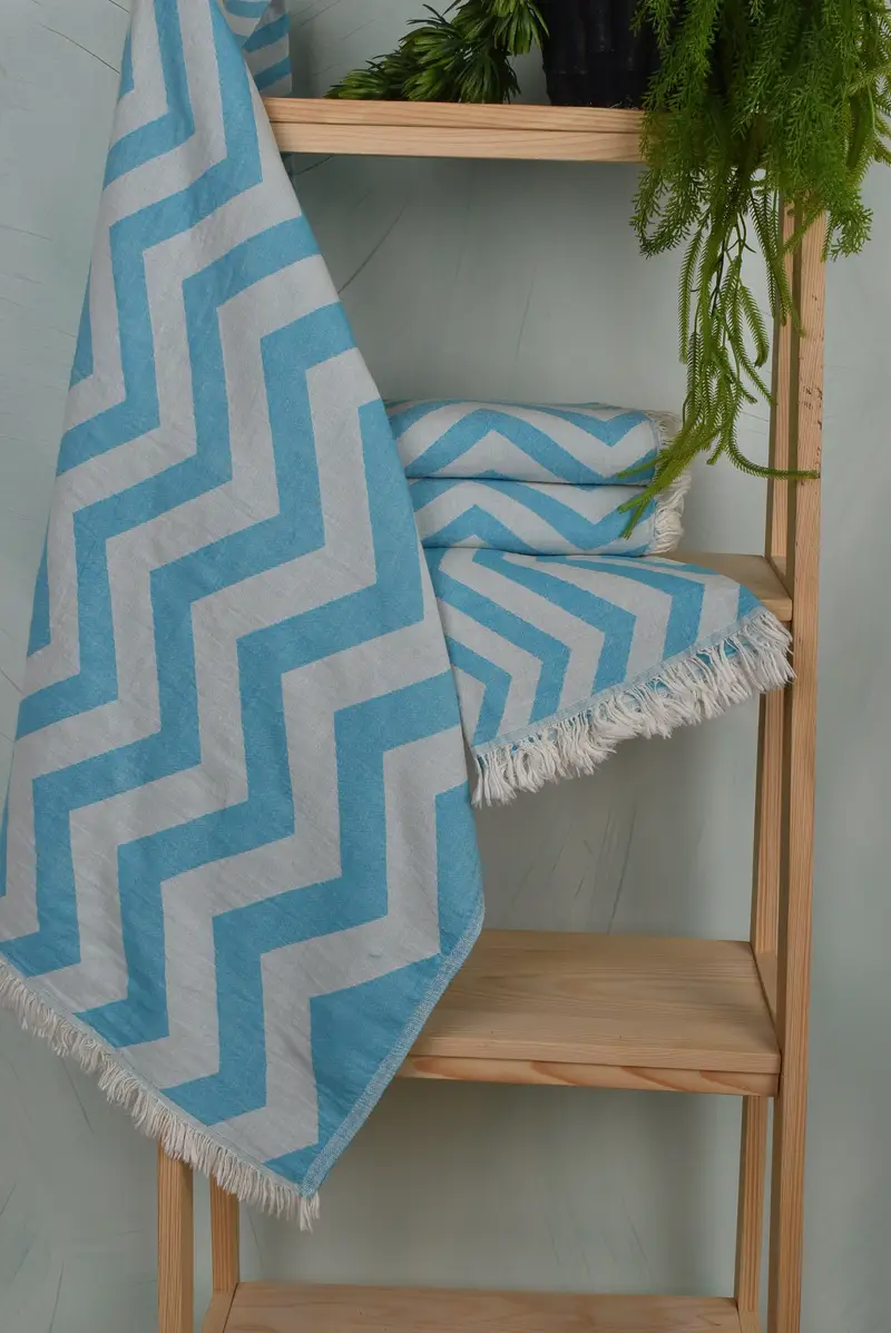 Bachelorette Party Decorations, 70x40 Cotton Zigzag Design Towel, Yoga Towel, Summer Gift, Quick-Dry Beach Towel, Bridesmaid Proposal Gift - 6
