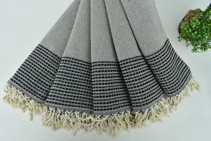 70x36 Cotton Striped Towel, Spa Towel, Luxury Beach Towel, Monogram Beach Towel, Sand-resistant towel, Bridesmaid Gifts Personalized, Thin towel - 4