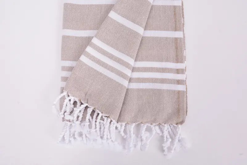 Christmas Gift, Sand-resistant towel, Scarf Towel, Gift For The Home Decor, Turkish bath towel, Best Beach Towel, 70x40 Cotton Striped Towel - 6