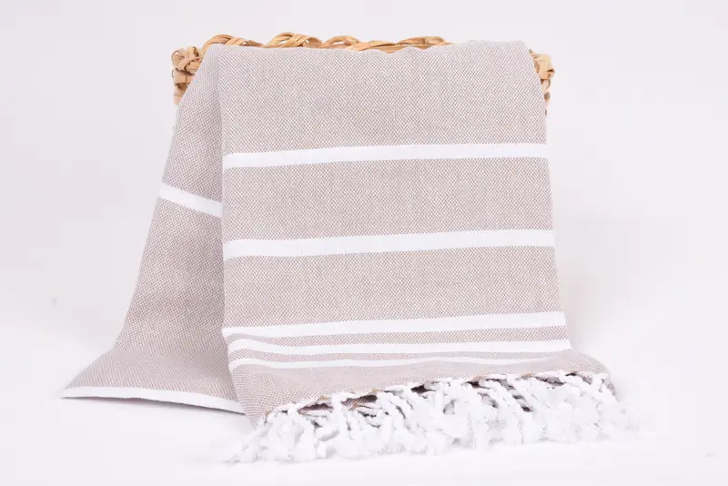 Christmas Gift, Sand-resistant towel, Scarf Towel, Gift For The Home Decor, Turkish bath towel, Best Beach Towel, 70x40 Cotton Striped Towel - 5