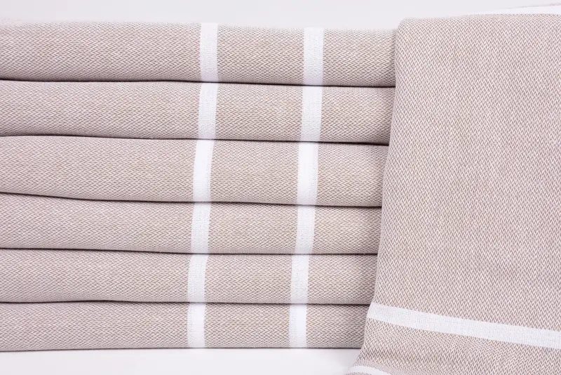 Christmas Gift, Sand-resistant towel, Scarf Towel, Gift For The Home Decor, Turkish bath towel, Best Beach Towel, 70x40 Cotton Striped Towel - 2