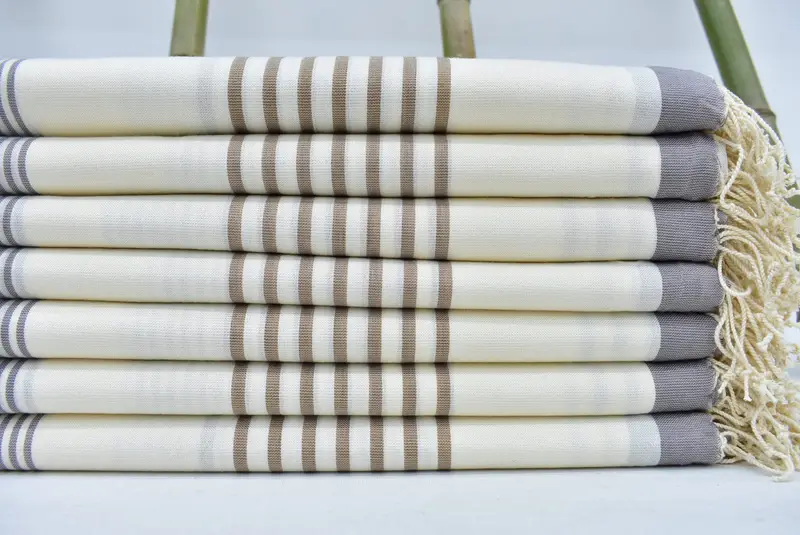 Turkish Towel Brown Viscose-Cotton, 76x36 Inches