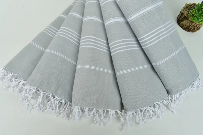 Christmas Tablecloth, Throw Blanket, Bridal Shower Gift, Best Wedding Gift, Shower Curtain, Christmas Favors, Bedspread, 88x60 Cotton Striped Towel - 4