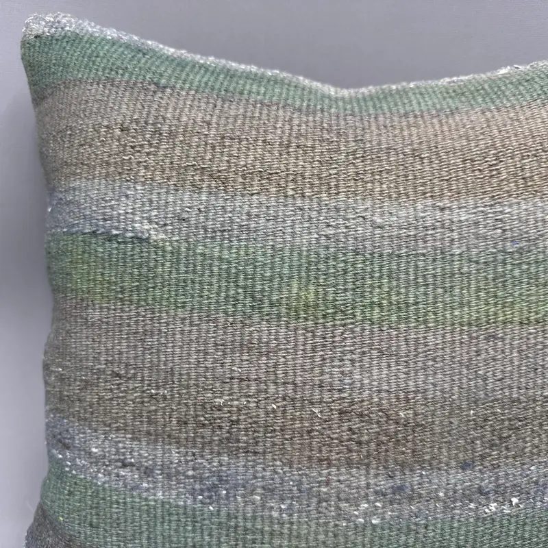 Throw Kilim Pillow, 18x18 Gray Cushion Cover, Cushion Case, Turkish Pillow, Boho Pillow, Shabby Chic Cushion, Pet Pillow Cover - 5