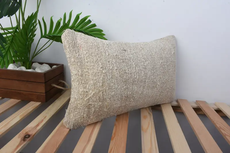 Boho Pillow, Pillow for Couch, 12x20 Beige Pillow Cover, Sofa Cushion Cover, Vintage Cushion Case, Art Deco Pillow Cover, Gift Pillow, Pillow Cover - 4