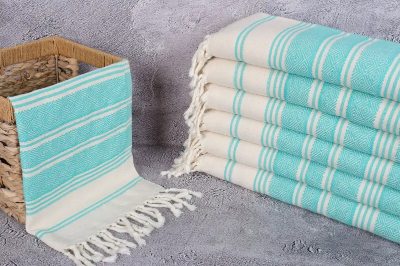 Personalized Hand Towel, 40x18 Cotton Diamond Towel, Personalized Gifts, Decorative Towel, Turkish Towel, Turkish Hand Towel, Bridal Shower Favors - 3