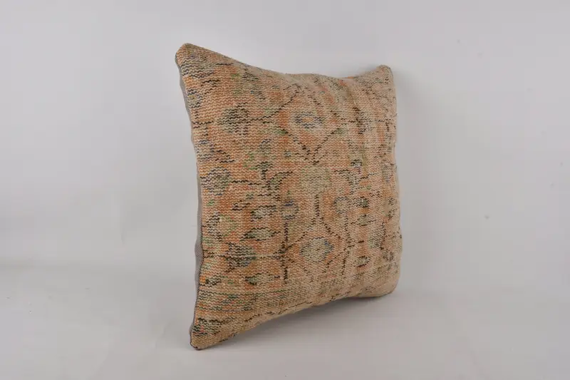 Anatolian Cushion Case, Cushion Case, Interior Designer Pillow, Vintage Kilim Throw Pillow, Pillow for Sofa, Anatolian Pillow, 24x24 Beige Cushion - 2