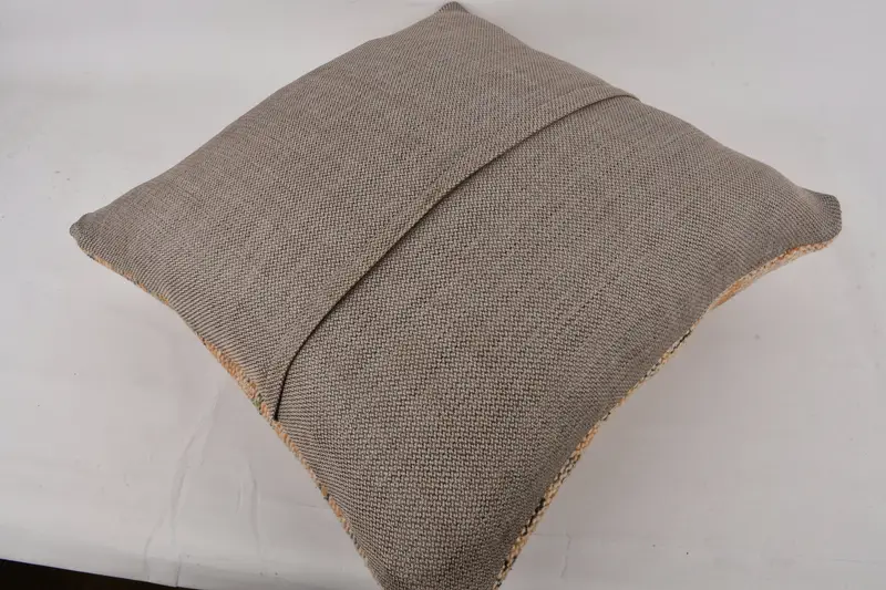 Anatolian Cushion Case, Cushion Case, Interior Designer Pillow, Vintage Kilim Throw Pillow, Pillow for Sofa, Anatolian Pillow, 24x24 Beige Cushion - 7