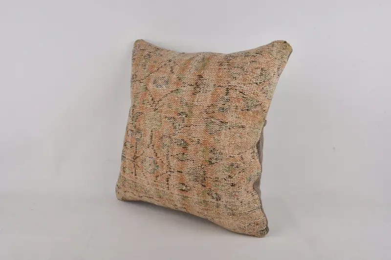 Anatolian Cushion Case, Cushion Case, Interior Designer Pillow, Vintage Kilim Throw Pillow, Pillow for Sofa, Anatolian Pillow, 24x24 Beige Cushion - 3