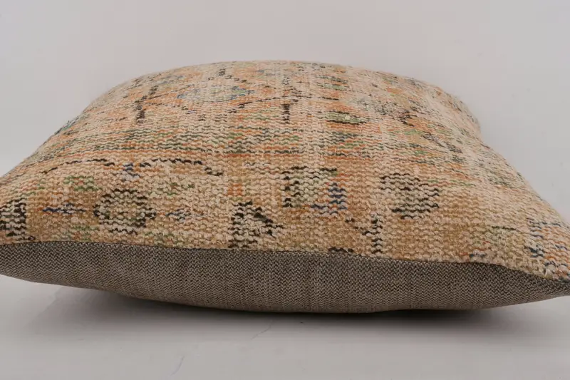 Anatolian Cushion Case, Cushion Case, Interior Designer Pillow, Vintage Kilim Throw Pillow, Pillow for Sofa, Anatolian Pillow, 24x24 Beige Cushion - 5
