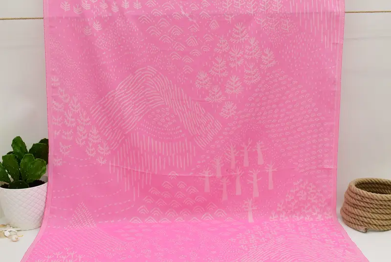 トルコタオル ピンク バスタオル 40x70 - 1