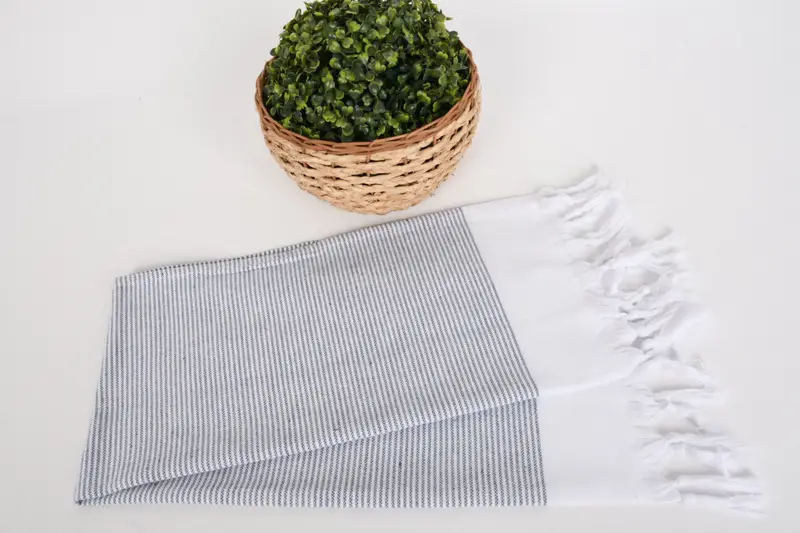 40x18 Cotton Striped Towel, Valentines Day Gift For Him, Bachelor Towel, Personalized Hand Towel, Bridesmaid Gifts, Guest Towel, Monogram Hand Towel - 4
