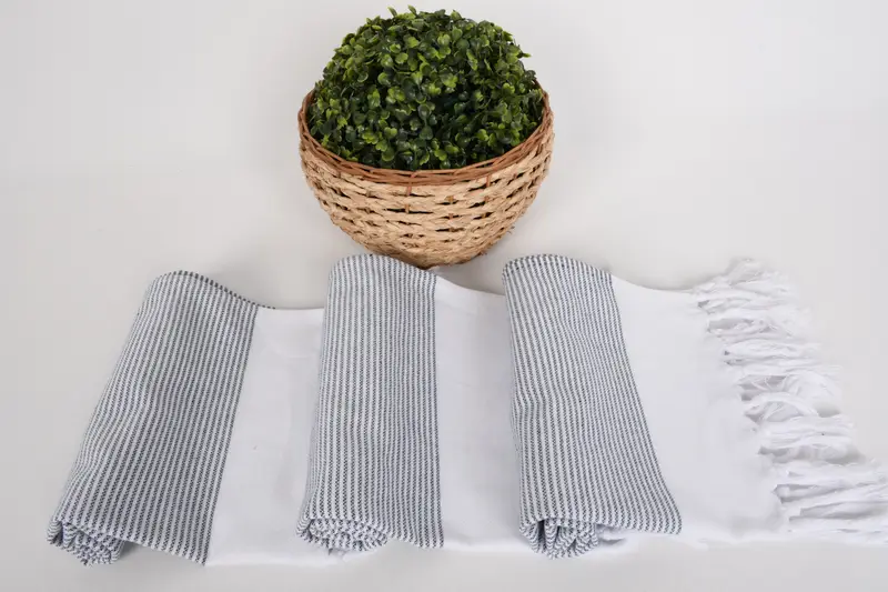 40x18 Cotton Striped Towel, Valentines Day Gift For Him, Bachelor Towel, Personalized Hand Towel, Bridesmaid Gifts, Guest Towel, Monogram Hand Towel - 8