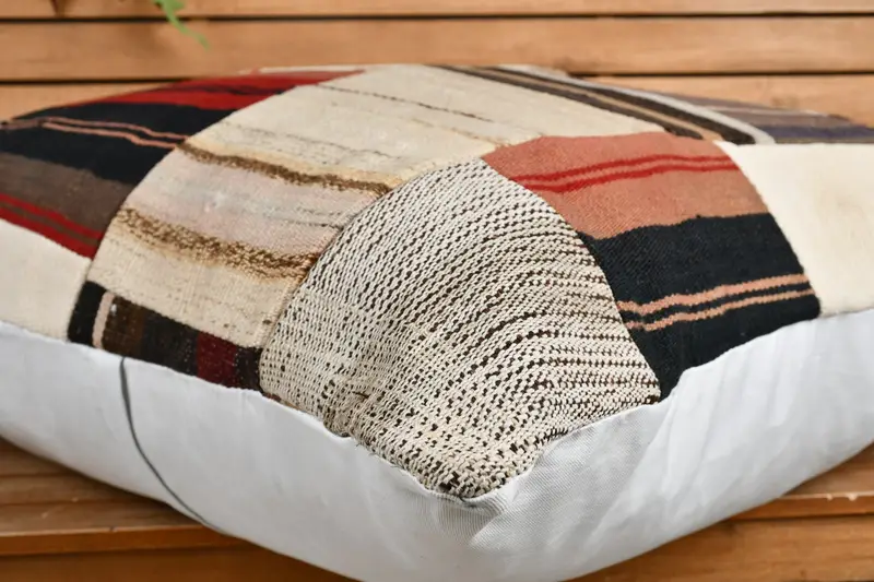 Turkish Pillow, Boho Pillow, Cushion Cover, 32x32 White Pillow Case, Bed Pillow, Authentic Cushion, Farmhouse Cushion, Home Decor Pillow - 3