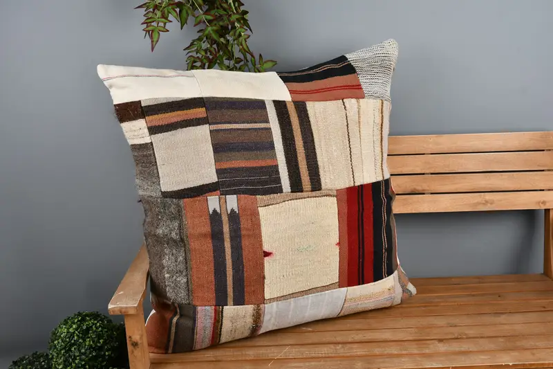 Turkish Pillow, Boho Pillow, Cushion Cover, 32x32 White Pillow Case, Bed Pillow, Authentic Cushion, Farmhouse Cushion, Home Decor Pillow - 1
